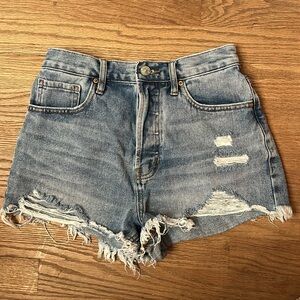 PacSun Vintage High Rise Size 26 Denim Shorts Medium Wash